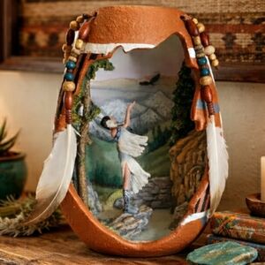 Eagle Spirit Native Indian Maiden Ashton Drake Decor VINTAGE 🦅 Mint Condition